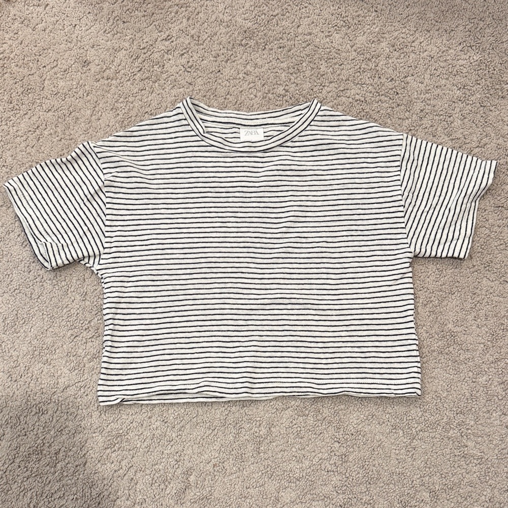 zara girls striped tshirt